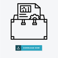 Briefcase vector icon