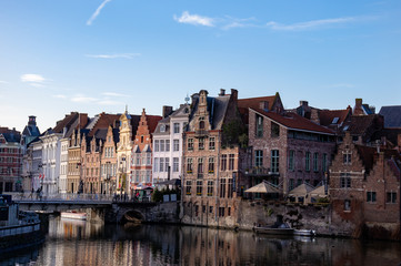 Fototapeta premium Houses on the Leie Ghent
