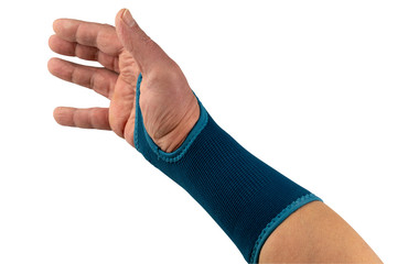 Verletzte hand mit bandage