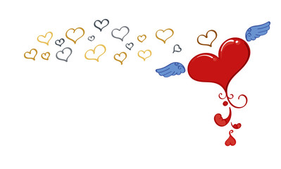 Heart Border Top Right