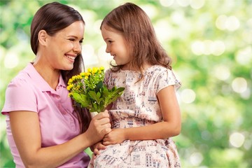 Happy Mother and daughter together