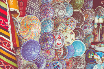 Traditional souvenir in tunisian market, Tunisia.
