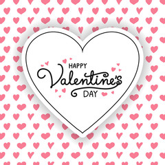 Valentine's Day - concept of a card with beautiful decorations. Vector