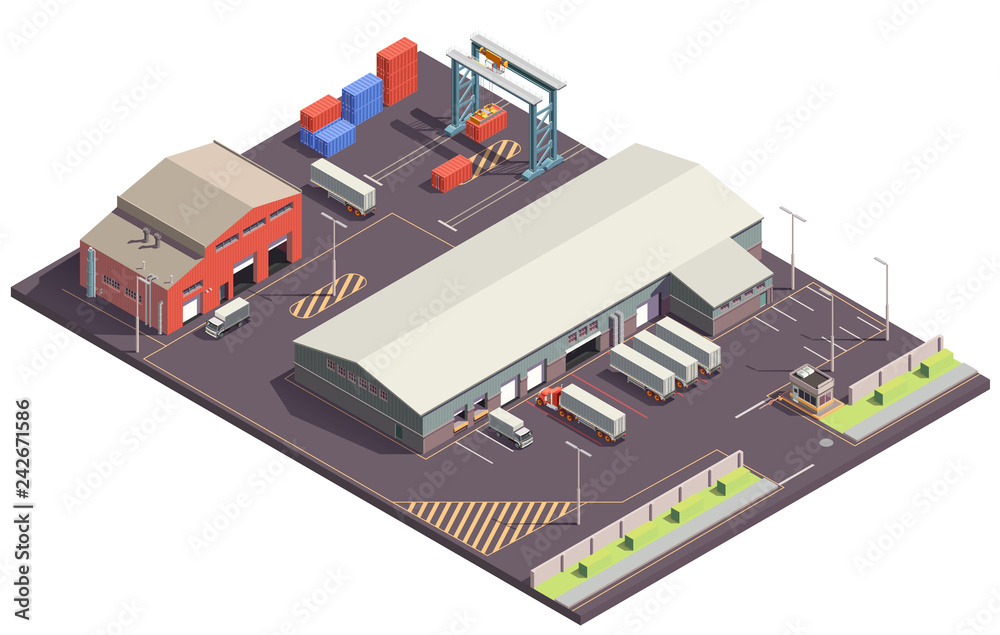 Poster Industrial Storage Facilities Composition