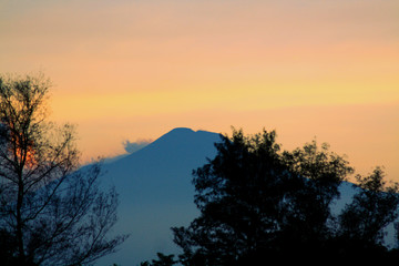 mountain landscape in the afternoon with a beautiful sky