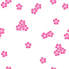 Fototapeta na wymiar Seamless pattern of cherry blossoms