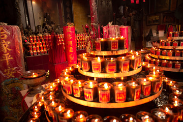 Peaceful buddhist temple in heart of Jakarta