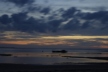 Coucher de soleil sur le bassin d'arcachon