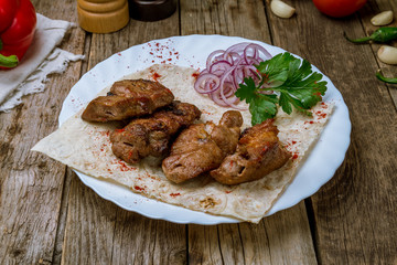 Kebab of pork