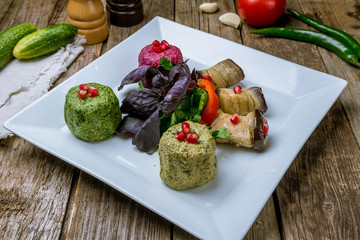assorted pkhali Georgian cuisine
