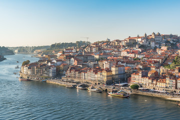 Fototapeta na wymiar Ribeira is a district located on the banks of Douro river in the historic center of Porto and a world heritage site
