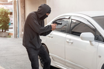 Bandit or Outlaw the Bad Guys wore black Robes with Guns hijacked the Stealth Car theft. Car...