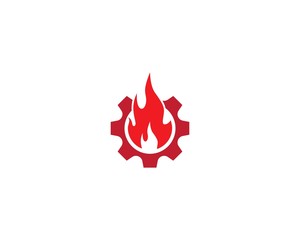 Fire flame logo template vector icon