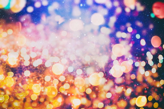 elegant abstract background with bokeh lights and stars