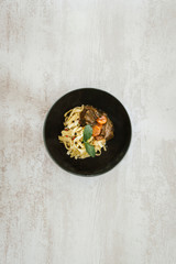 Home made Beef Bourguignon with Tagliatelle