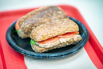 Tuna and tomatoes panini