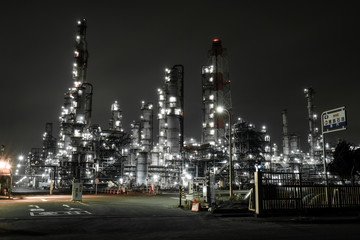 鹿島工業地帯　工場夜景