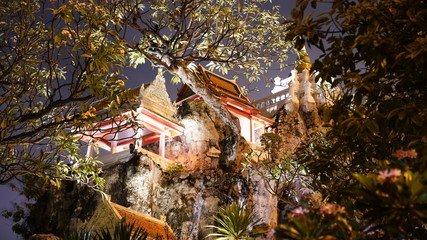 Garden in Wat Prayurawongsawat Worawihan,Bangkok,Thailand