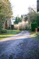 View of the road in french village