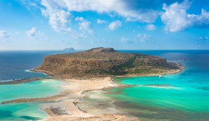Balos beach on Crete island in Greece