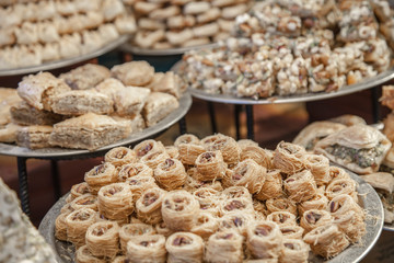 Assorted pastry, turkish baklava, turkish culture