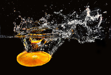 Orange Wasser Splash