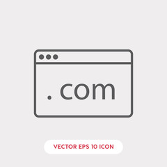 .com icon. web icon vector. Linear style sign for mobile concept and web design. .com free symbol illustration vector graphics - Vector	