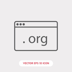 .org icon. web icon vector. Linear style sign for mobile concept and web design. .org free symbol illustration vector graphics - Vector	