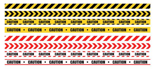 Hazardous warning tape sets must be careful for construction and crime. - obrazy, fototapety, plakaty