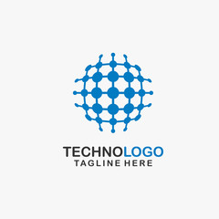 Fototapeta premium Abstract tech logo design