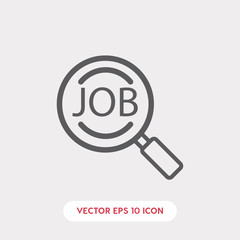 job search icon. recruitment icon vector. Linear style sign for mobile concept and web design. employment symbol illustration vector graphics - Vector	