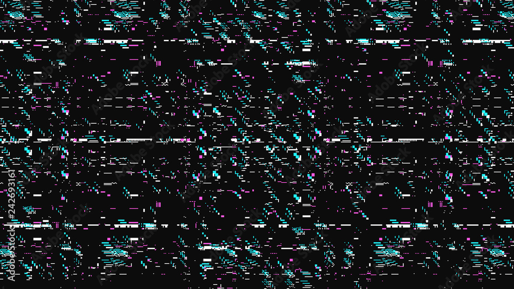 Poster glitch. abstract shapes. chaos. pixel. cyberpunk. computer screen error. digital design. pixel noise