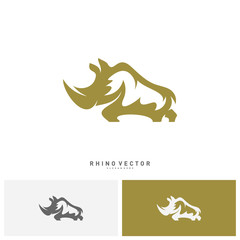 Fototapeta premium Rhino Logo Concept Vector. Rhino Logo Template - Vector
