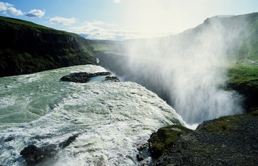 Iceland. Waterfall Gullfoss
