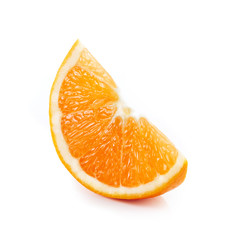 Orange slices isolated on white background