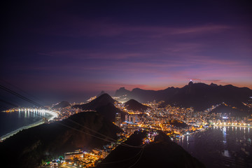 Night view of Rio de Janeiro, the wonderful city