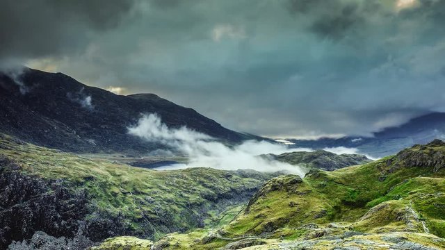 Timelapse of Snowdonia National Park, Wales, UK