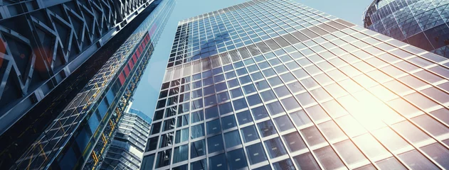 Foto auf Acrylglas London moderne Bürogebäude Wolkenkratzer in London City