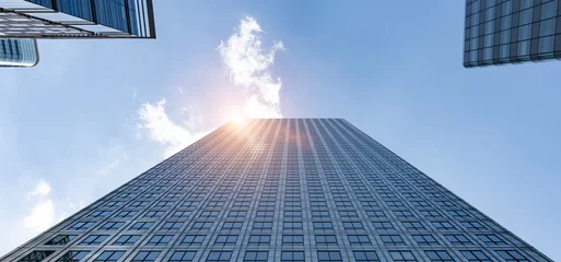 Poster modern office buildings skyscraper in London city © AA+W