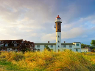 Fototapeten Timmendorf Leuchtturm - the lighthouse in Timmendorf on the island of Poel in Germany © LianeM