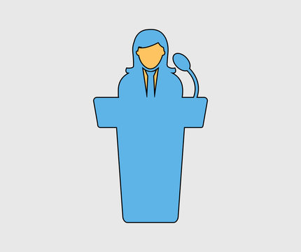 recommend clip art: Colorful Speaker icon on gray background.