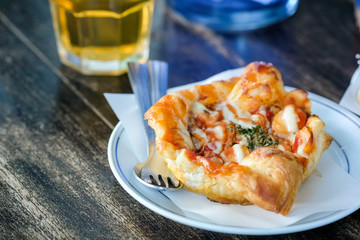 Small pizzas on Plate