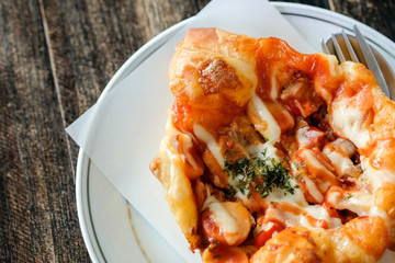 Small pizzas on Plate