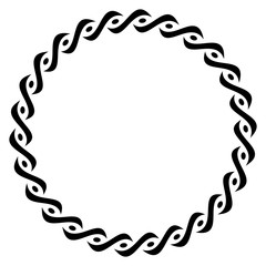 Ring mit Keltischen Muster in Schwarz auf isoliertem weißem Hintergrund.