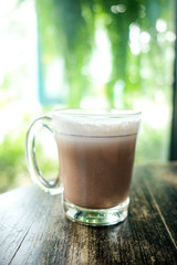 Hot cocoa on table