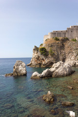 Fototapeta na wymiar DUBROVNIK, CROATIA - AUGUST 22 2017: Lovrijenac Fortress in Dubrovnik, Croatia