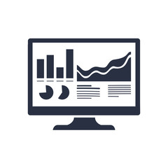 Analytics Monitor icon. Trendy flat vector Analytics Monitor icon on transparent background from Business analytics