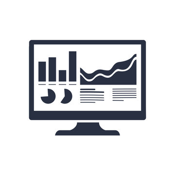 Analytics Monitor icon. Trendy flat vector Analytics Monitor icon on transparent background from Business analytics