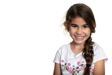 Portrait of a cute hispanic small girl
