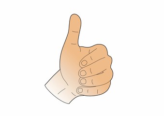 Thumbs-up of a man